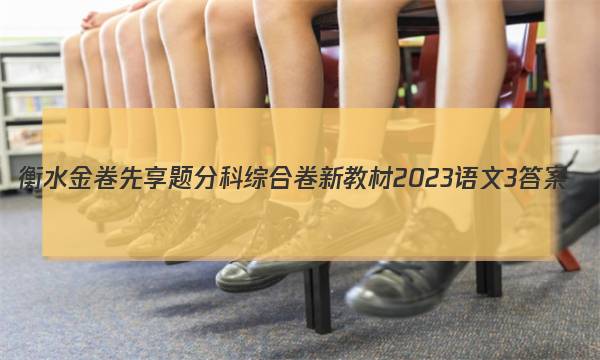衡水金卷先享题分科综合卷 新教材2023语文3 答案图片