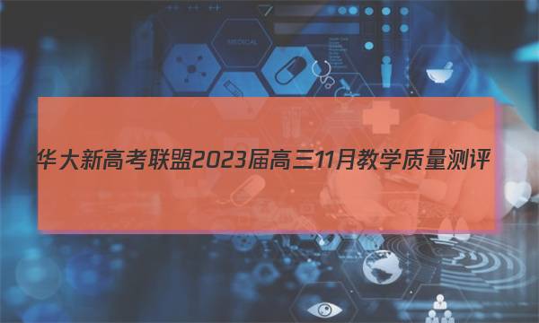 华大新高考联盟2023届高三11月教学质量测评(全国卷)地理试题答案图片