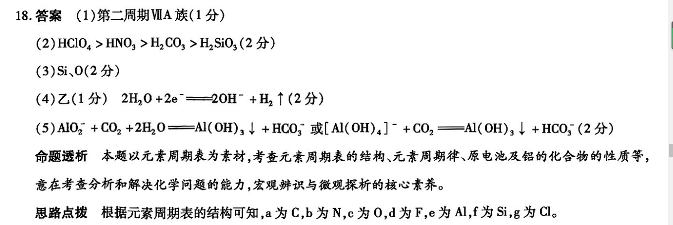 衡中同卷·2023届 调研卷 全国卷B 文数(一)1试题试卷答案(更新中)图片