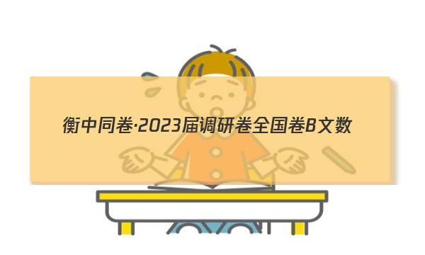 衡中同卷·2023届 调研卷 全国卷B 文数(一)1试题试卷答案(更新中)图片