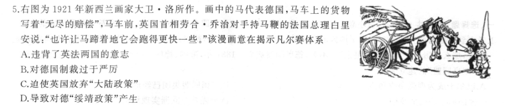 2023届全国高考分科模拟检测示范卷 新高考(五)5英语试题答案图片