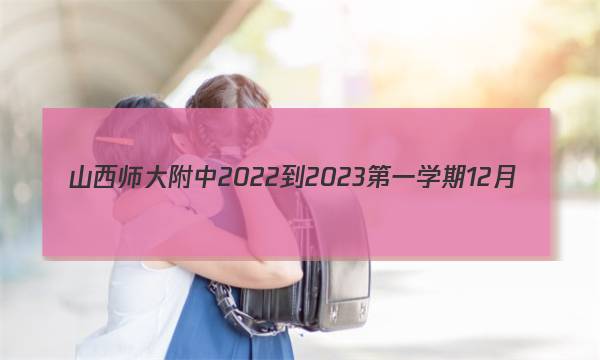 山西师大附中2022-2023第一学期12月(总第七次)模块诊断文数答案图片