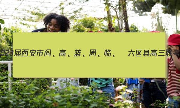 2023届西安市阎、高、蓝、周、临、鄠六区县高三联考(一)物理答案图片