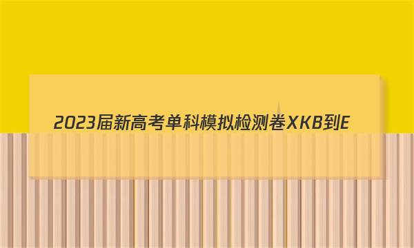 2023届新高考单科模拟检测卷 XKB-E(五)5英语试题答案图片
