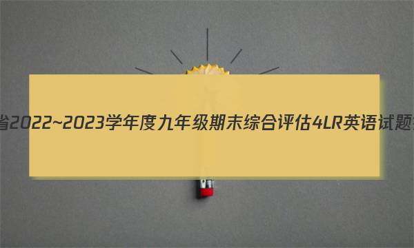 河南省2022~2023学年度九年级期末综合评估 4L R英语试题答案图片
