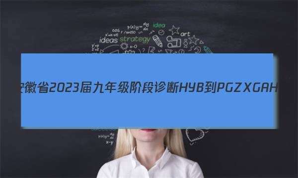 安徽省2023届九年级阶段诊断 HYB-PGZX G AH(五)5物理试题答案图片