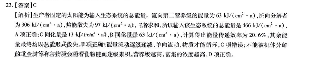 全国大联考·2023届高三第七次联考 理数[7LK·语文-N]答案图片