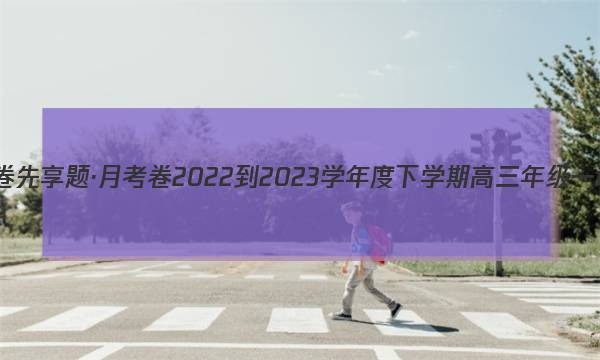 衡水金卷先享题·月考卷 2022-2023学年度下学期高三年级一调考试(老高考)理数试题答案图片