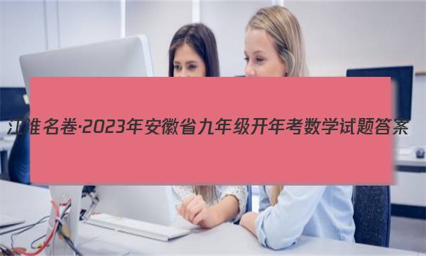 江淮名卷·2023年安徽省九年级开年考数学试题答案图片