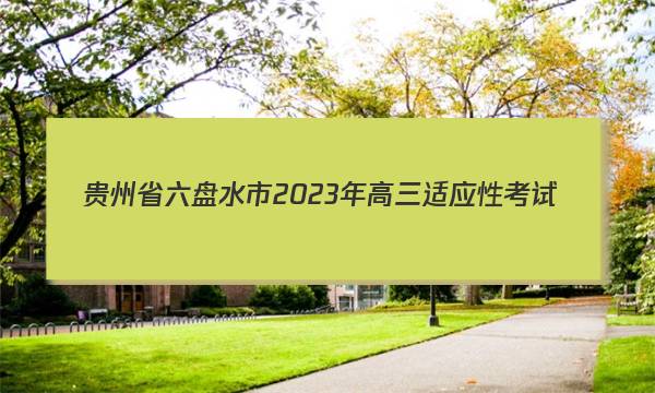 贵州省六盘水市2023年高三适应性考试(一)1文科综合试题答案图片